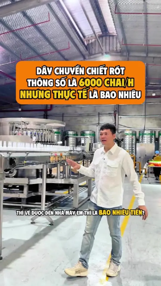 Ảnh bìa video: Dây chuyền 6.000 chai một giờ nhưng tôi chỉ cho chạy 3–4.000